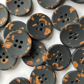 Recycled Polyester - Old Button Chip - Grey
