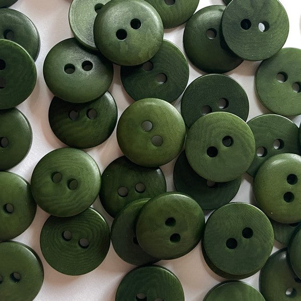 Corozo Button - Dark Green