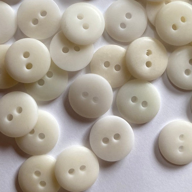 Corozo Button - White