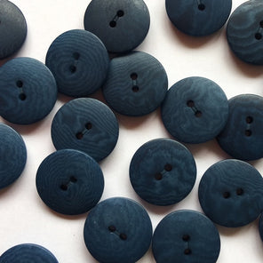 Matt Corozo Button - 15mm - Light Navy