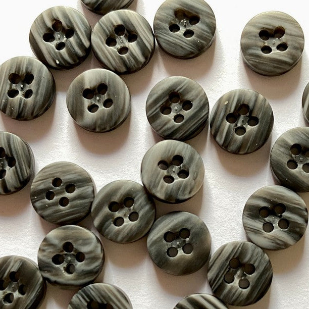 Bio Resin Buttons - Grey
