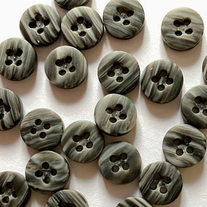 Bio Resin Buttons - Grey