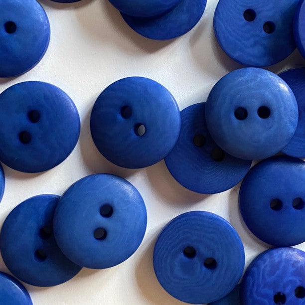 Corozo Button - Bright Blue