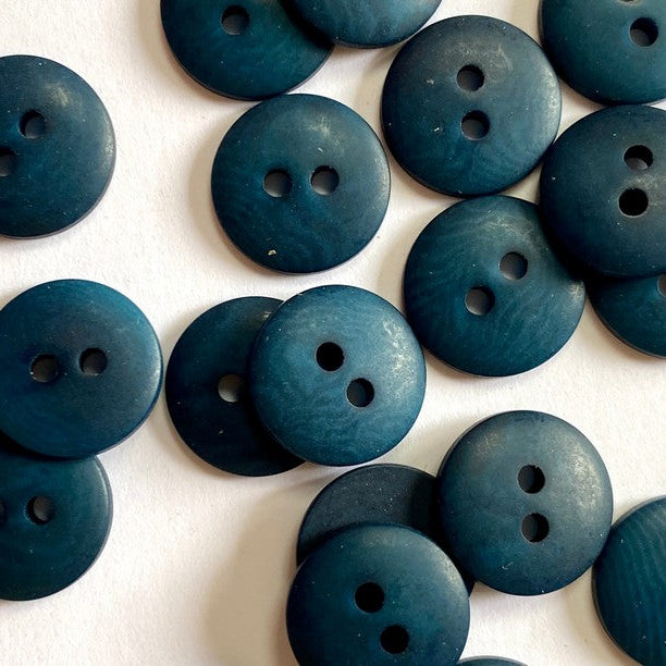 Corozo Button - Dark Teal