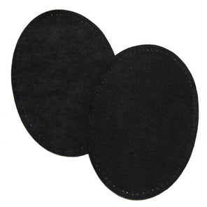 Maison Sajou Iron-on Suedette Elbow Patches - Black