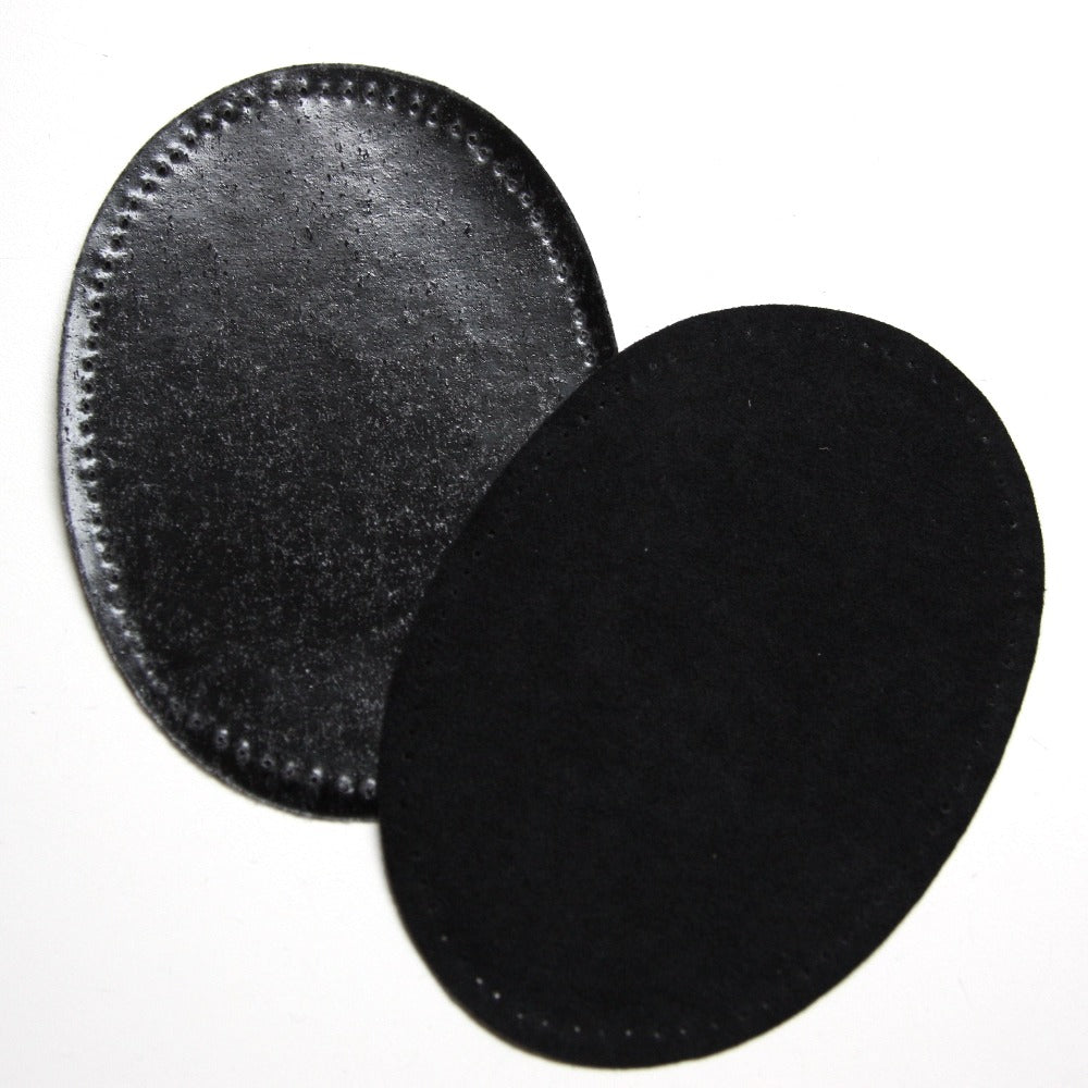 Maison Sajou Iron-on Suedette Elbow Patches - Black