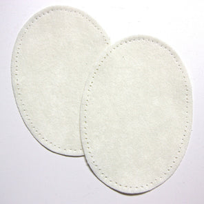 Maison Sajou Iron-on Suedette Elbow Patches - Ecru