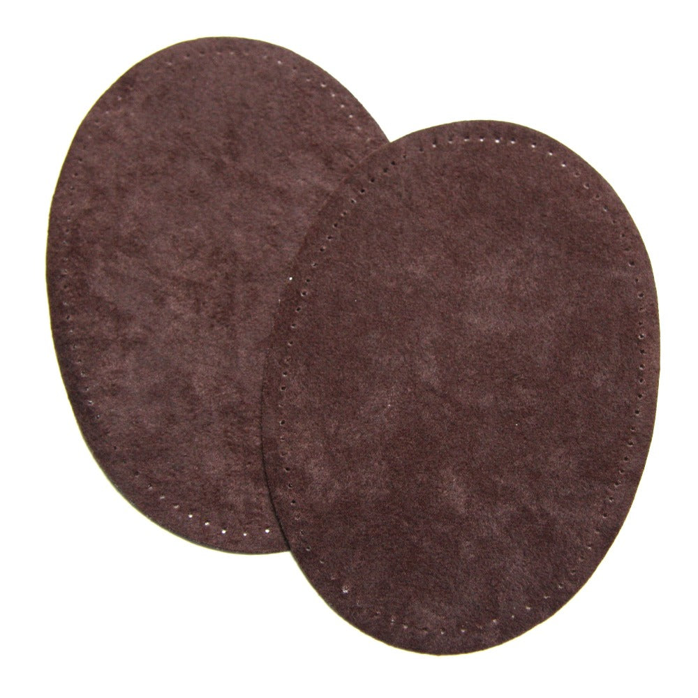 Maison Sajou Iron-on Suedette Elbow Patches - Brown
