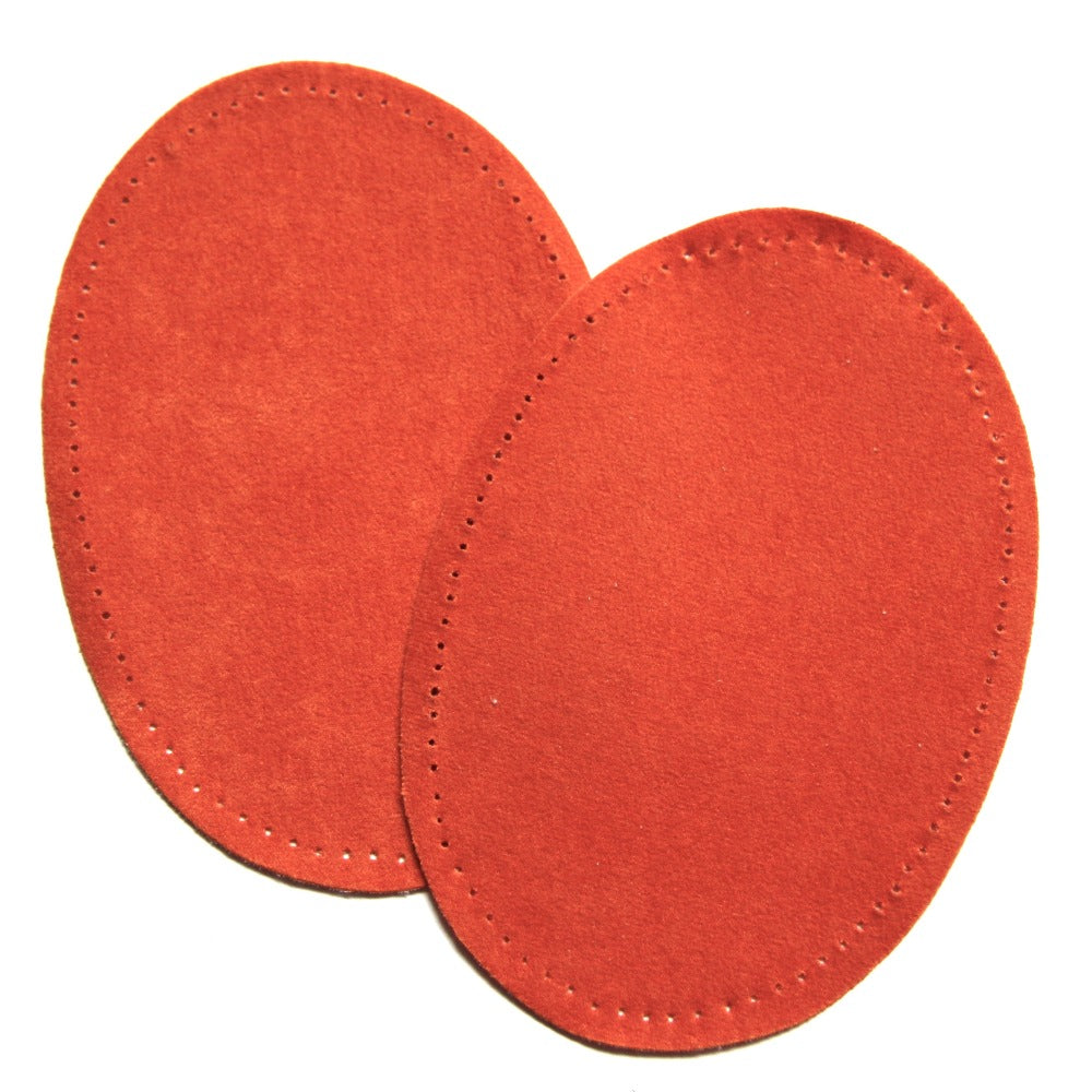 Maison Sajou Iron-on Suedette Elbow Patches - Orange