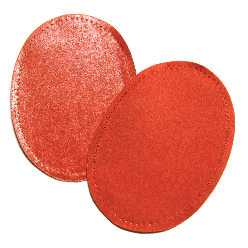 Maison Sajou Iron-on Suedette Elbow Patches - Orange