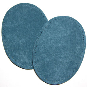Maison Sajou Iron-on Suedette Elbow Patches - Blue