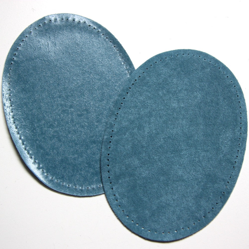 Maison Sajou Iron-on Suedette Elbow Patches - Blue