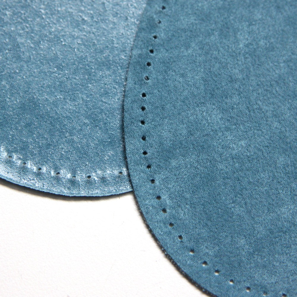 Maison Sajou Iron-on Suedette Elbow Patches - Blue