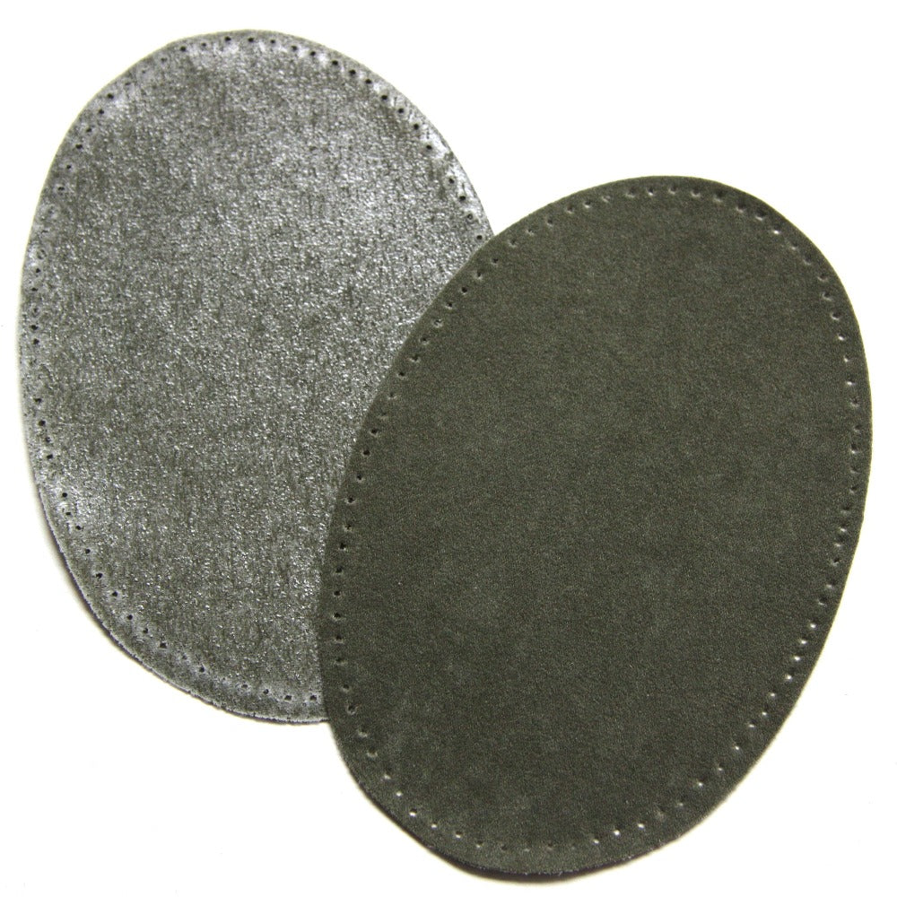 Maison Sajou Iron-on Suedette Elbow Patches - Khaki