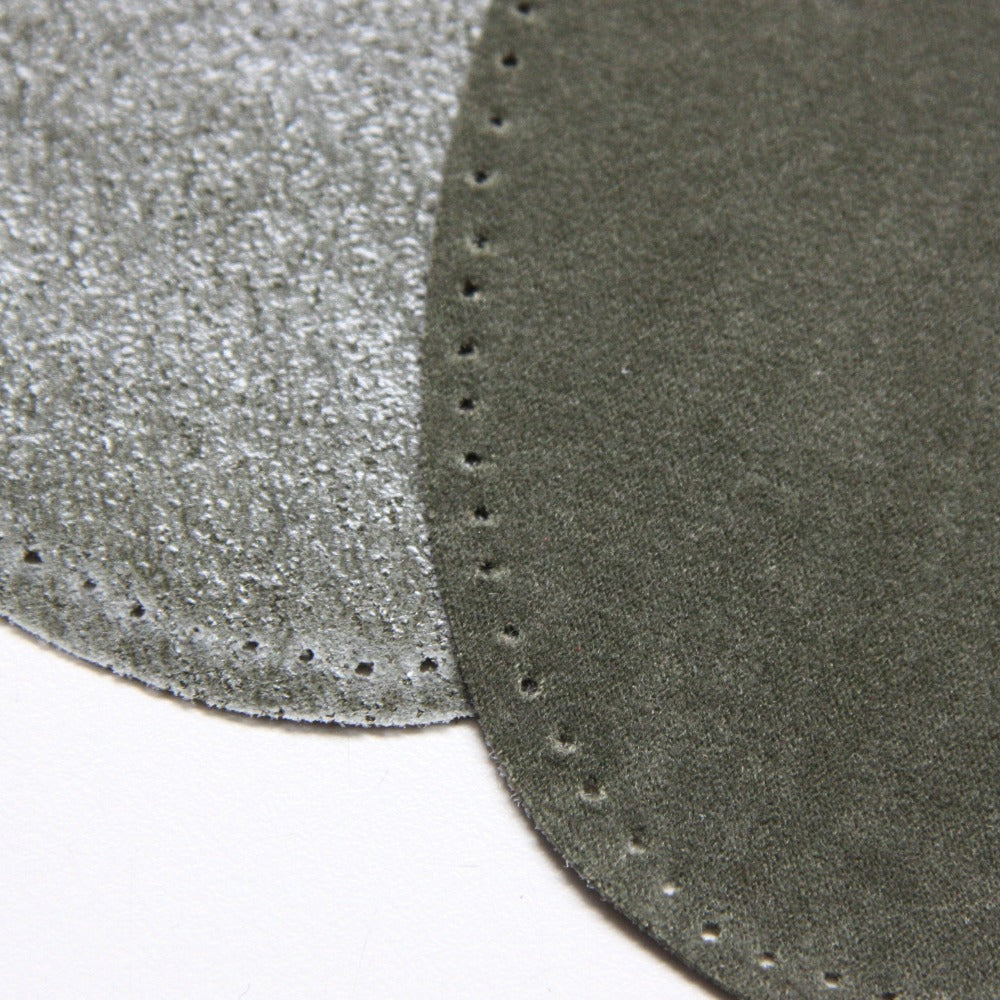 Maison Sajou Iron-on Suedette Elbow Patches - Khaki