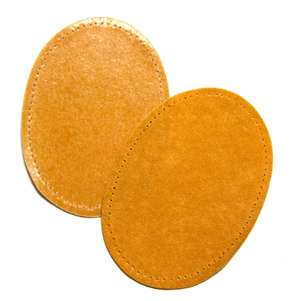 Maison Sajou Iron-on Suedette Elbow Patches - Mustard