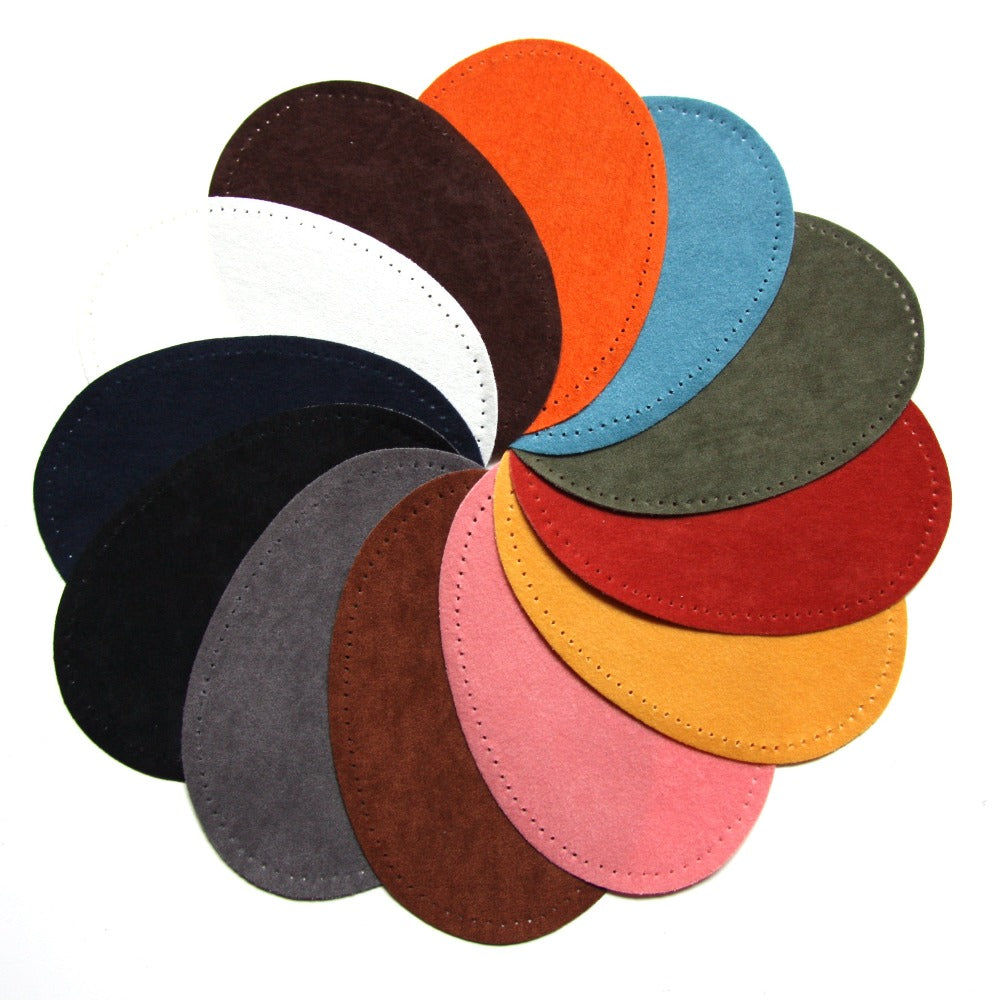 Maison Sajou Iron-on Suedette Elbow Patches - Khaki