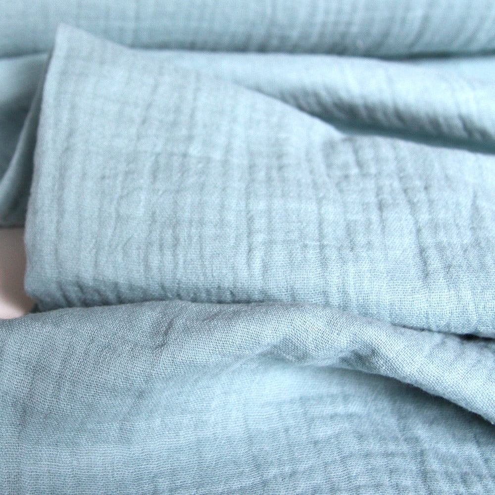 Cotton Double Gauze - Duck Egg Blue