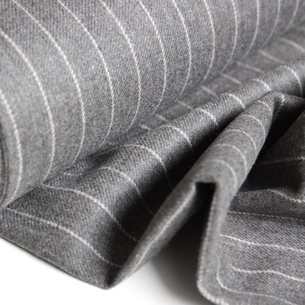 British Wool - No. 34 - Grey Pinstripe Suiting