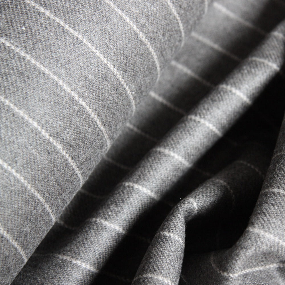 British Wool - No. 34 - Grey Pinstripe Suiting