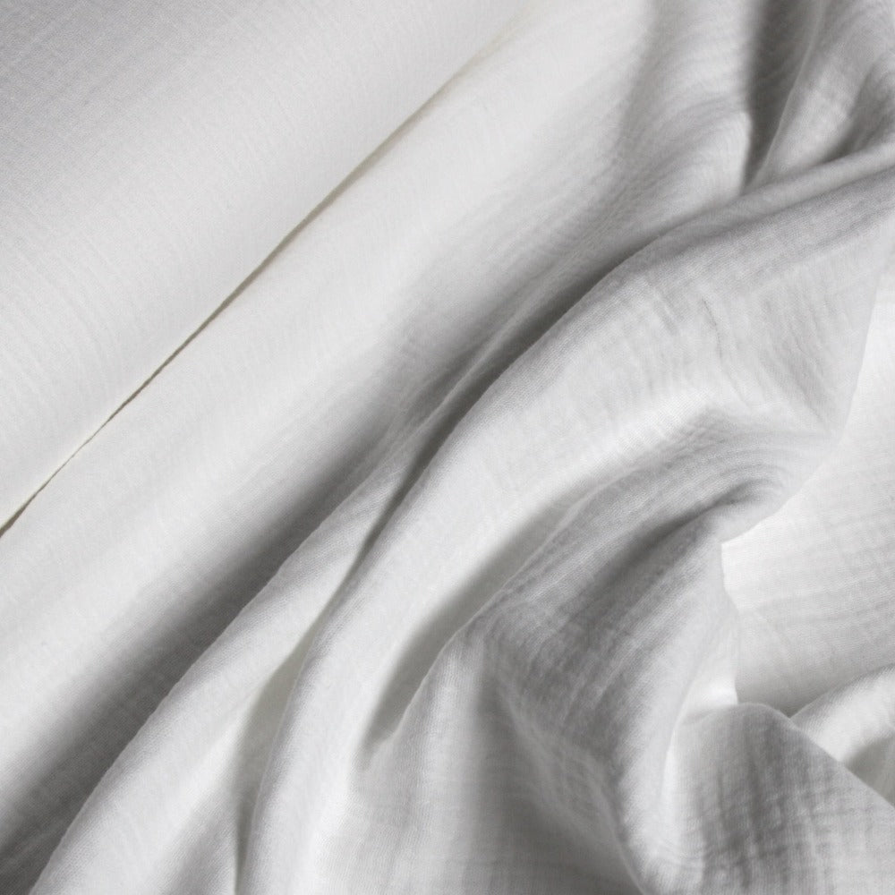 Cotton Double Gauze - White