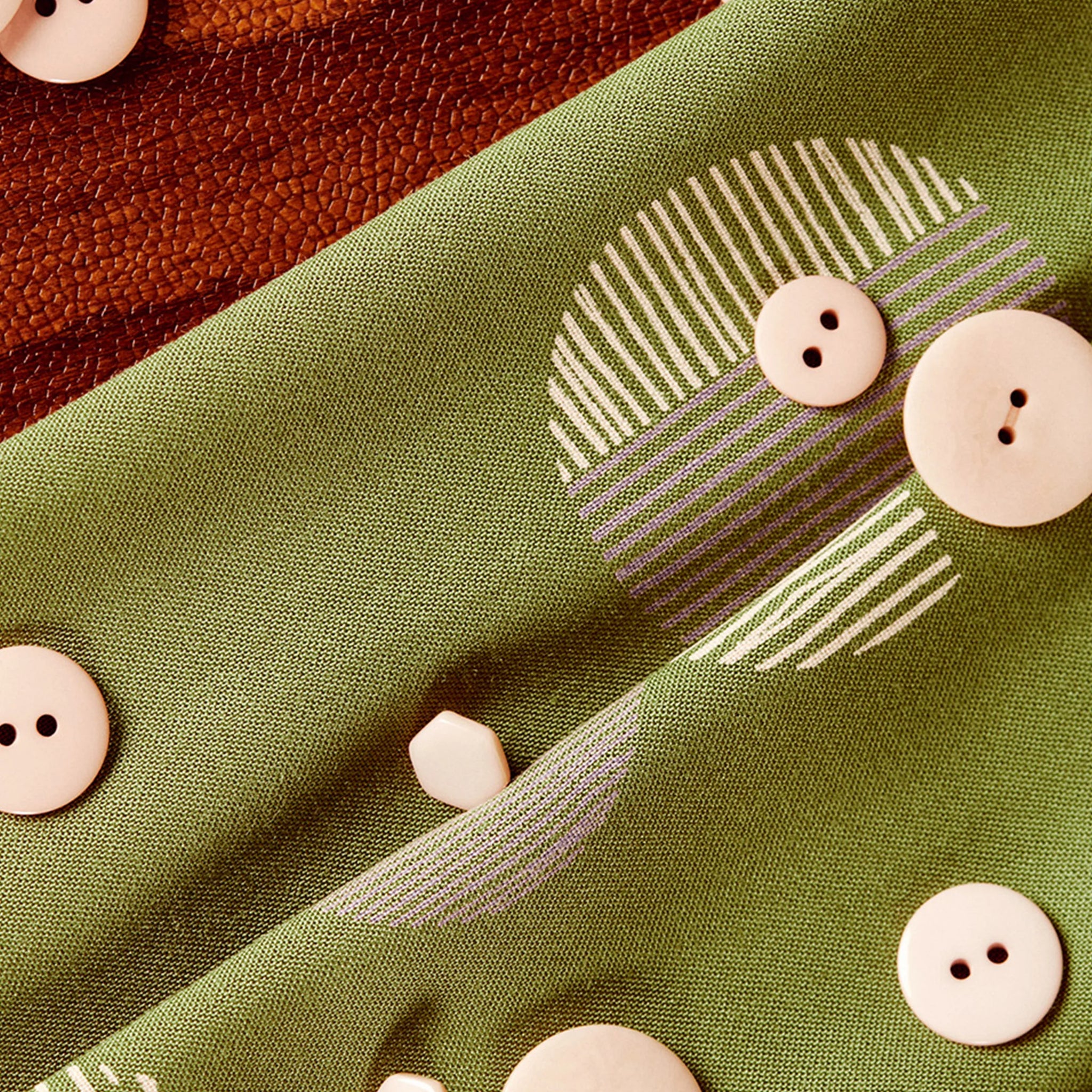 Atelier Brunette - Printed Viscose - Jane - Matcha Leaf