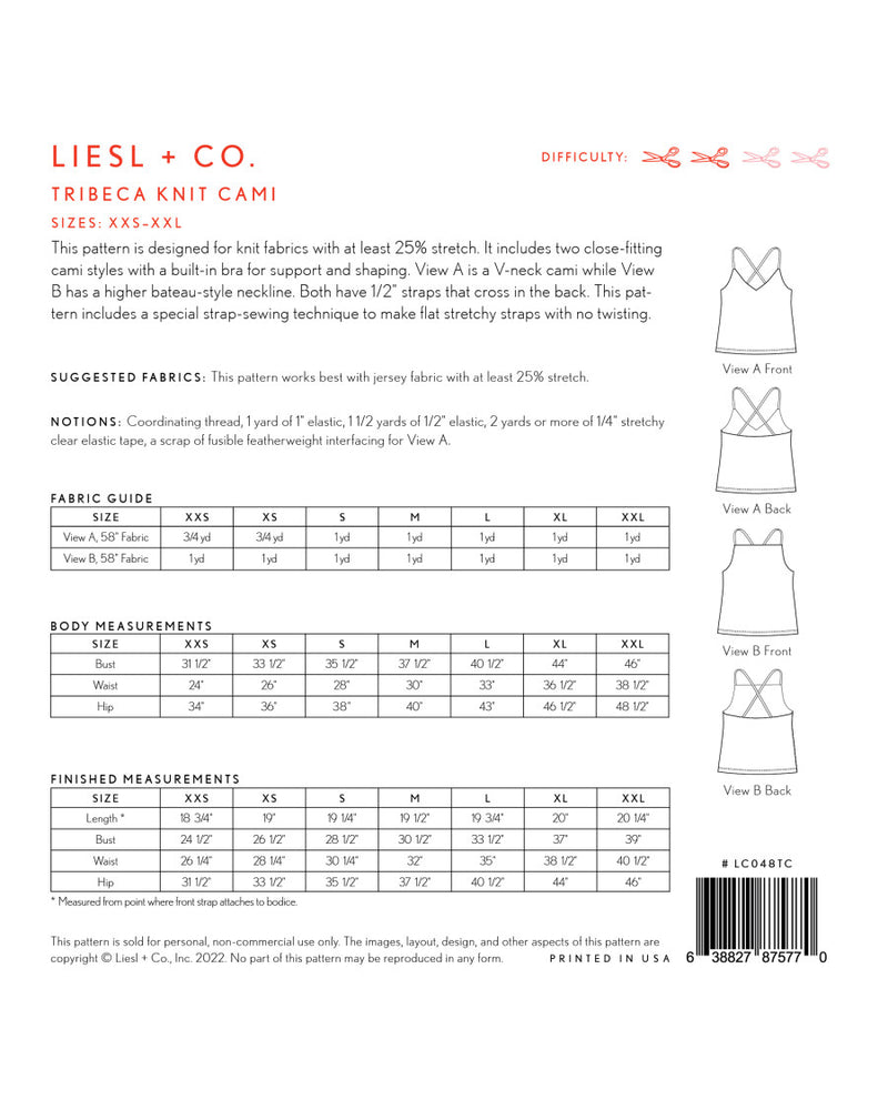 Liesl & Co. - Tribeca Knit Cami