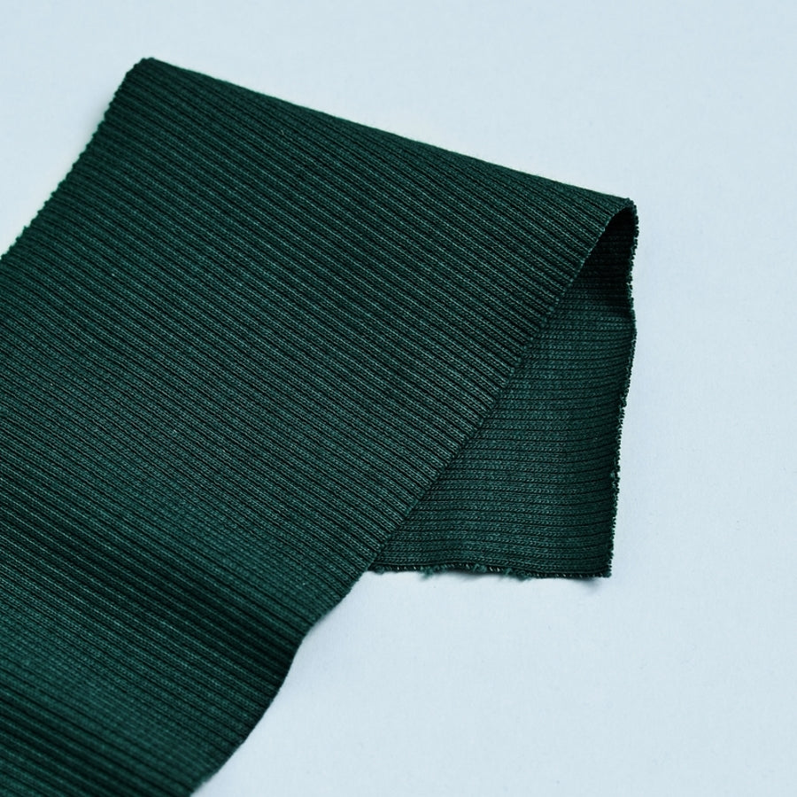 Organic Cotton Ribbing - Bottle Green