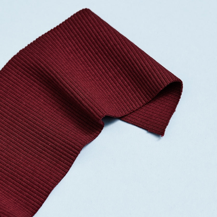 Organic Cotton Ribbing - Red