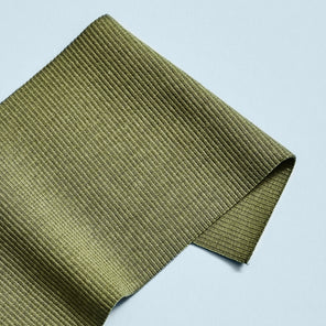 Organic Cotton Ribbing - Olive Green