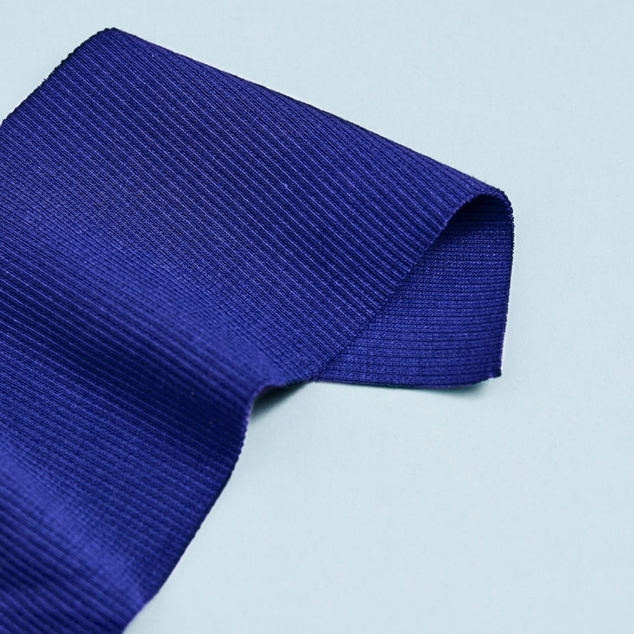 Organic Cotton Ribbing - Cobalt Blue