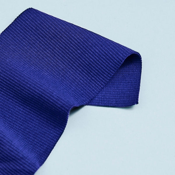 Organic Cotton Ribbing - Cobalt Blue