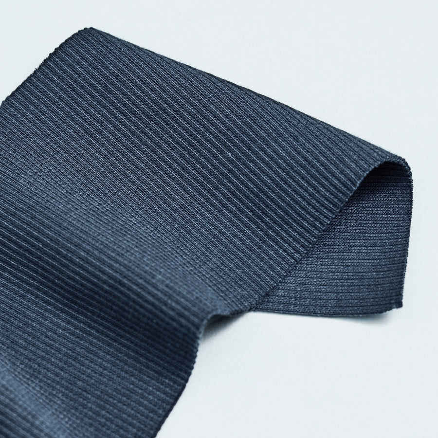 Organic Cotton Ribbing - Thunder