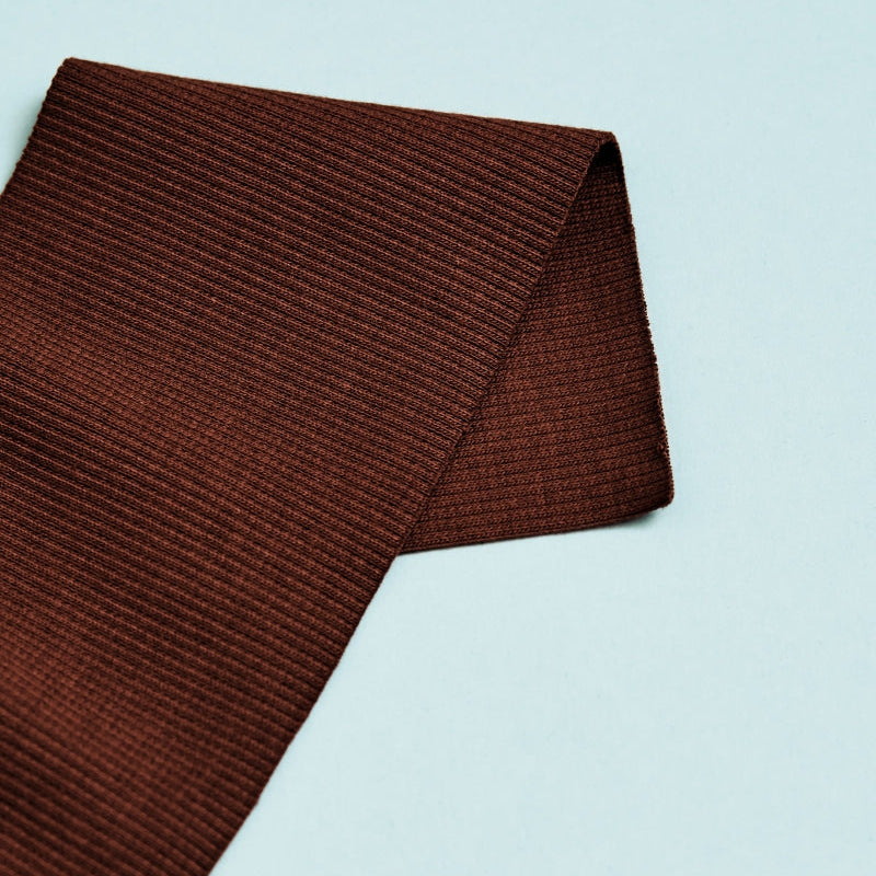 Organic Cotton Ribbing - Russet
