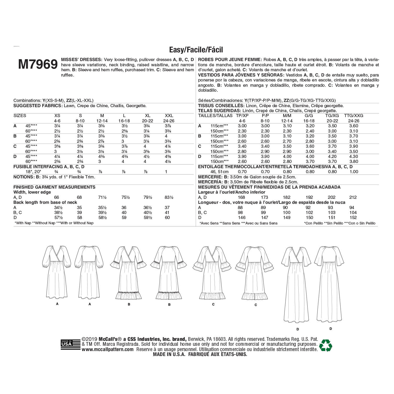 McCall's- 7638 Men's / Boys Jacket's with Hood Options