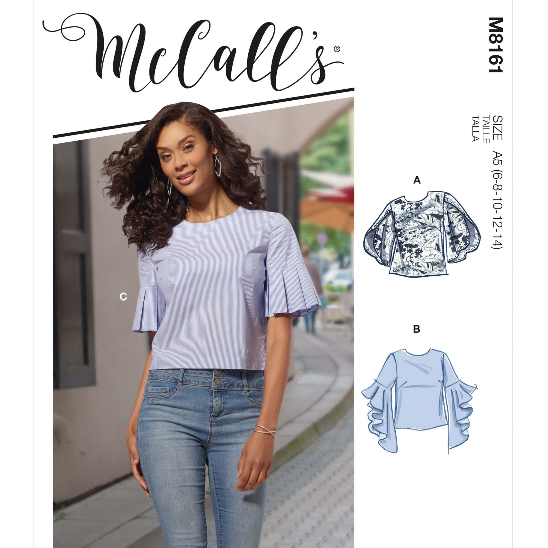 McCall's 7542 Women's Ruffle Sleeve Blouse