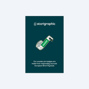 Wooden pin badge - Maker Series - Measuring Tape