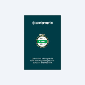 Wooden pin badge - Maker Series - Embroidery Hoop