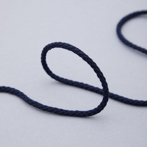 Cotton Drawstring Cord 5mm - Navy