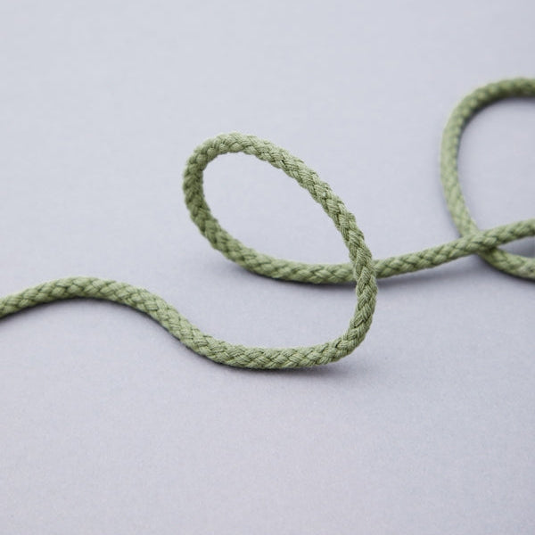 Cotton Drawstring Cord 5mm - Olive Green