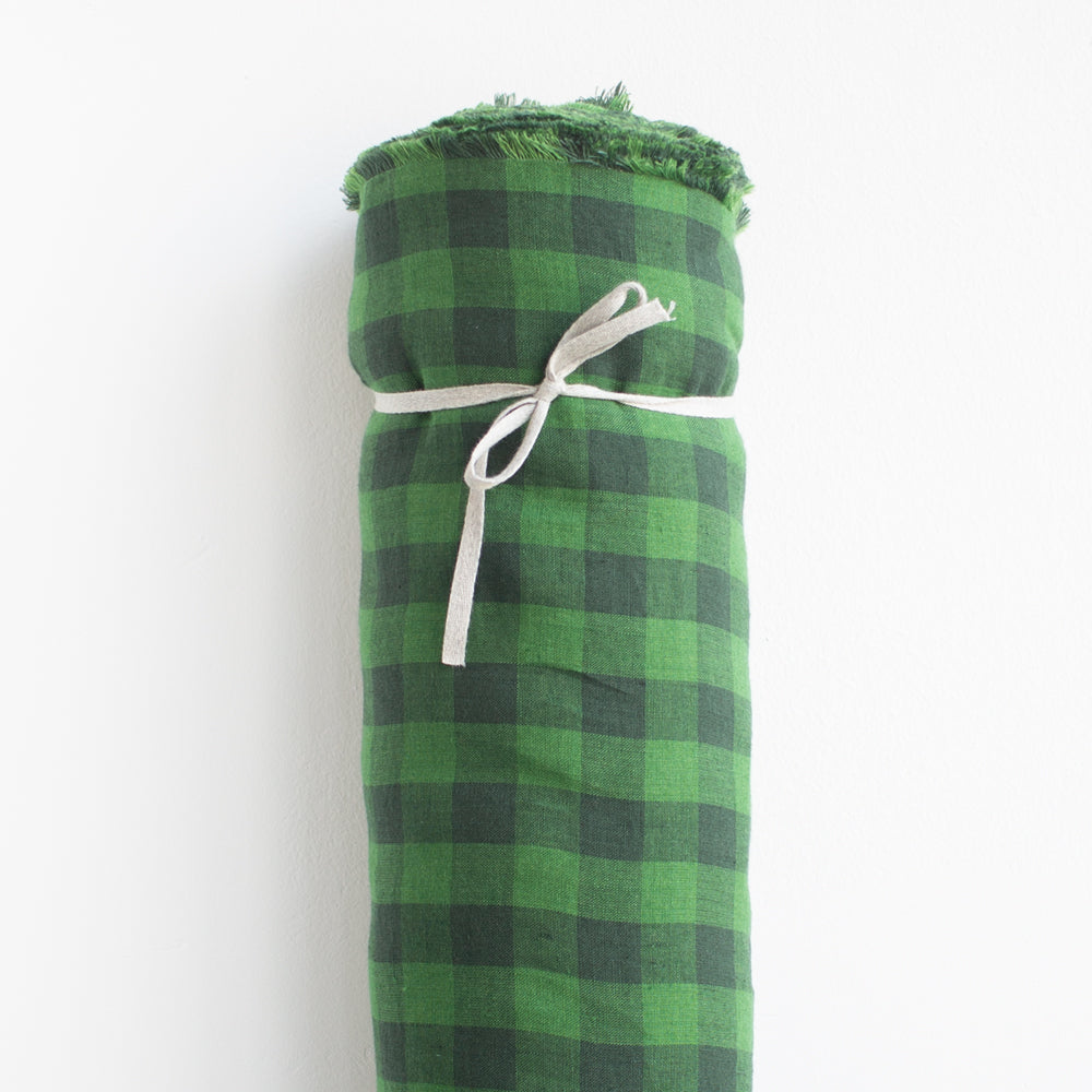 European Linen Gingham - Malachite
