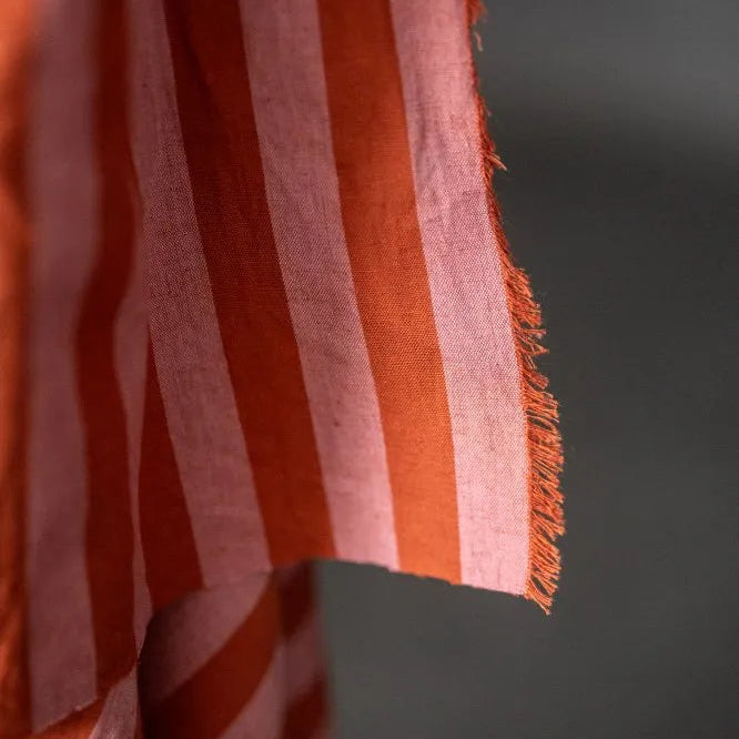 Merchant & Mills - Organic Cotton / Linen Stripe - Pink Blush