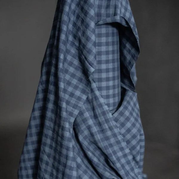 Merchant & Mills - Organic Cotton / Linen Check - Uniform Blues