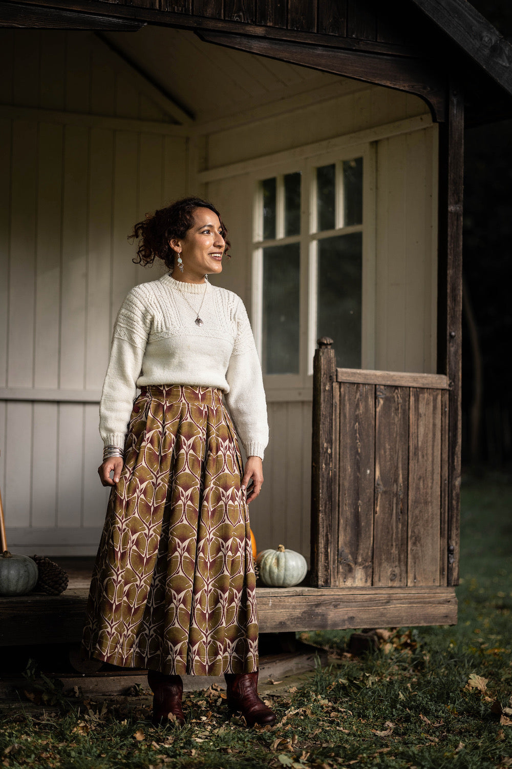 Panspermia Printed Viscose Twill - Moonflower - Irene