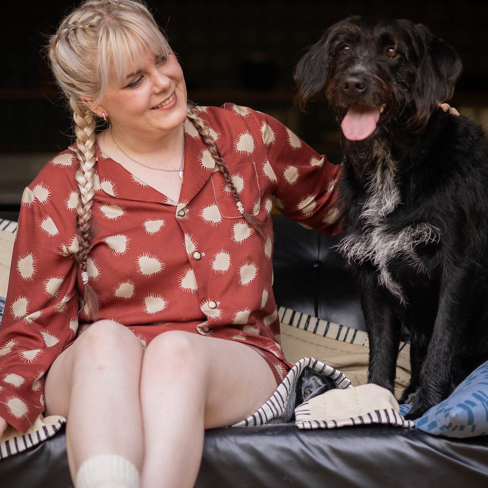 Panspermia Printed Viscose Twill - Morimo - Rust