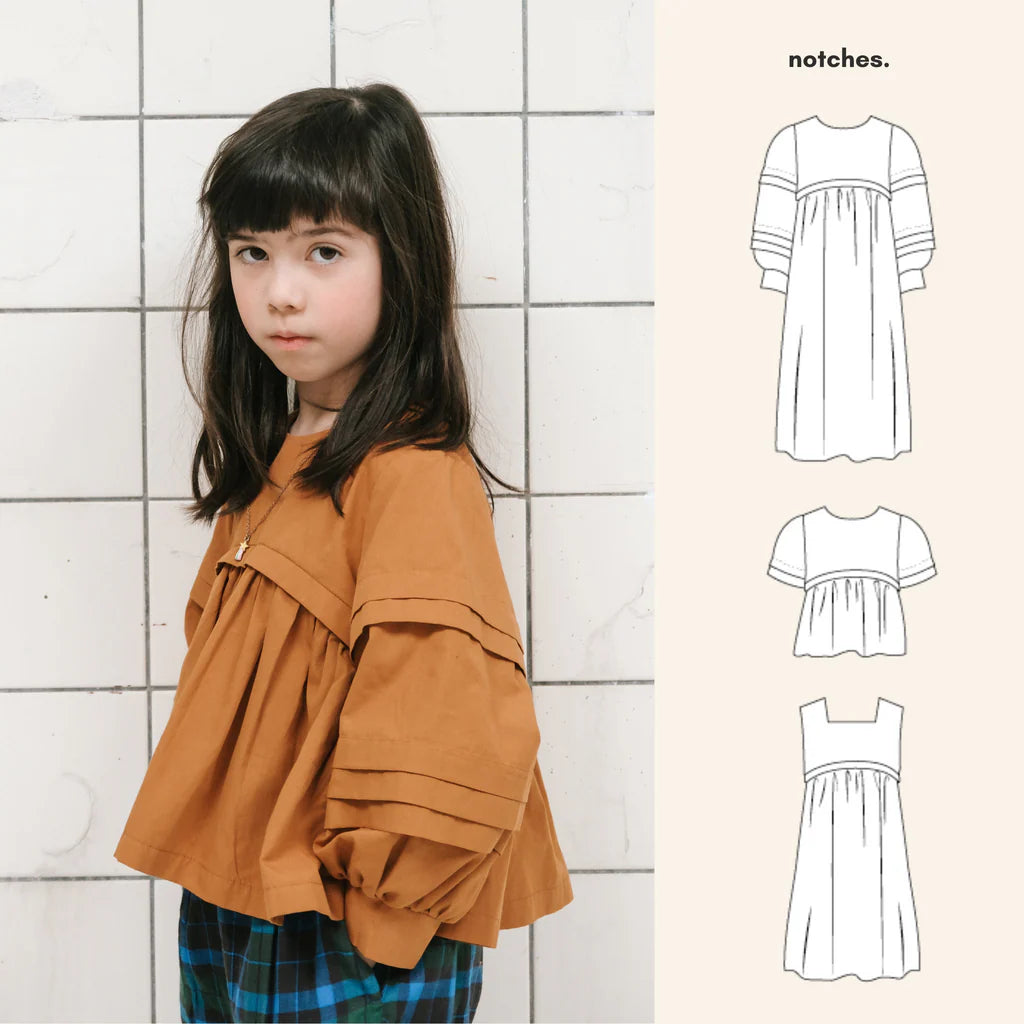 Notches - Didi - Kid's Blouse + Dress