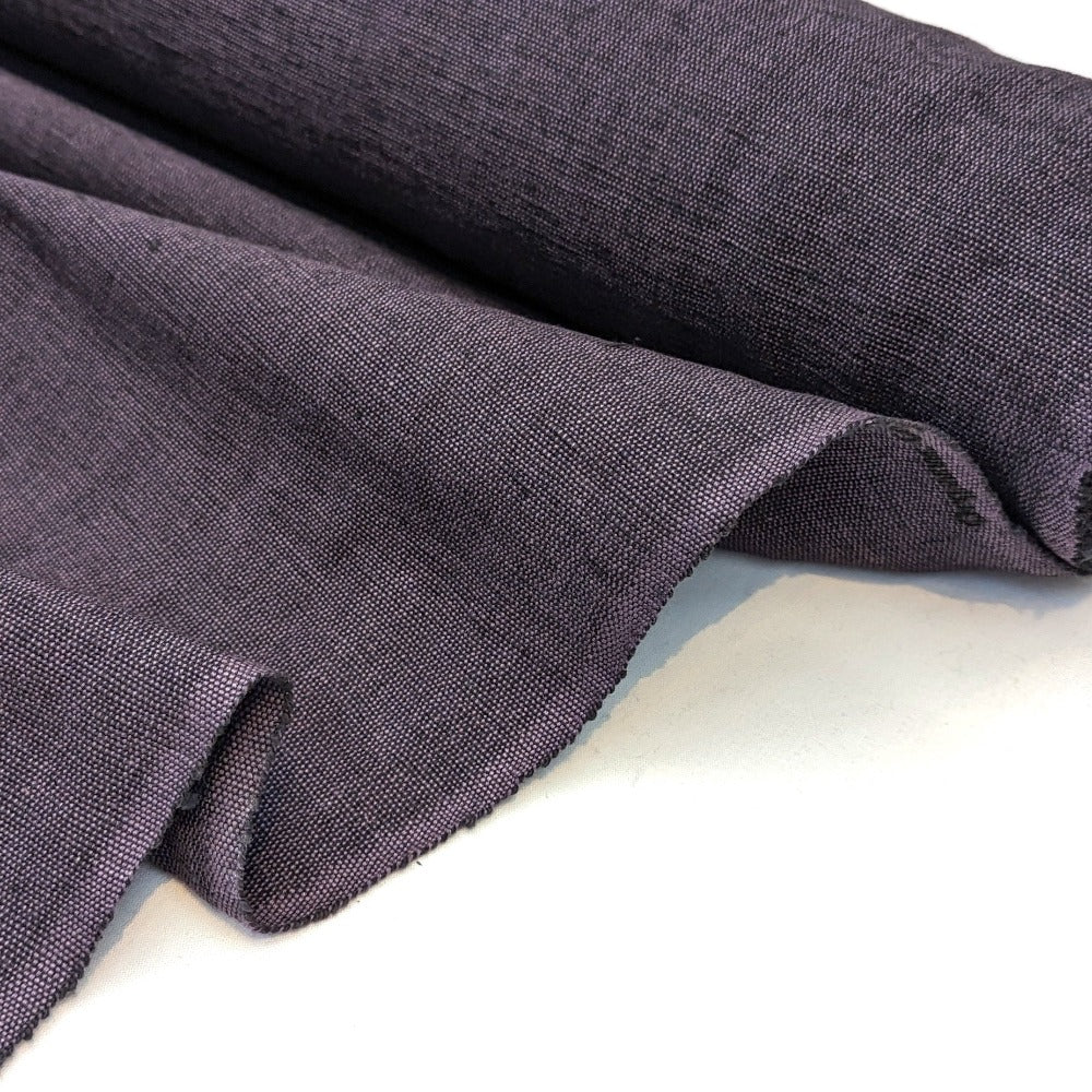 Organic Cotton Dunweave - Black/Mulberry