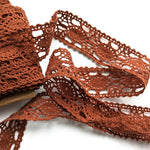 Crochet Look Lace Trim - 40mm Warm Brown