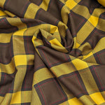 Brushed Cotton/Flannel - Brown/Gold