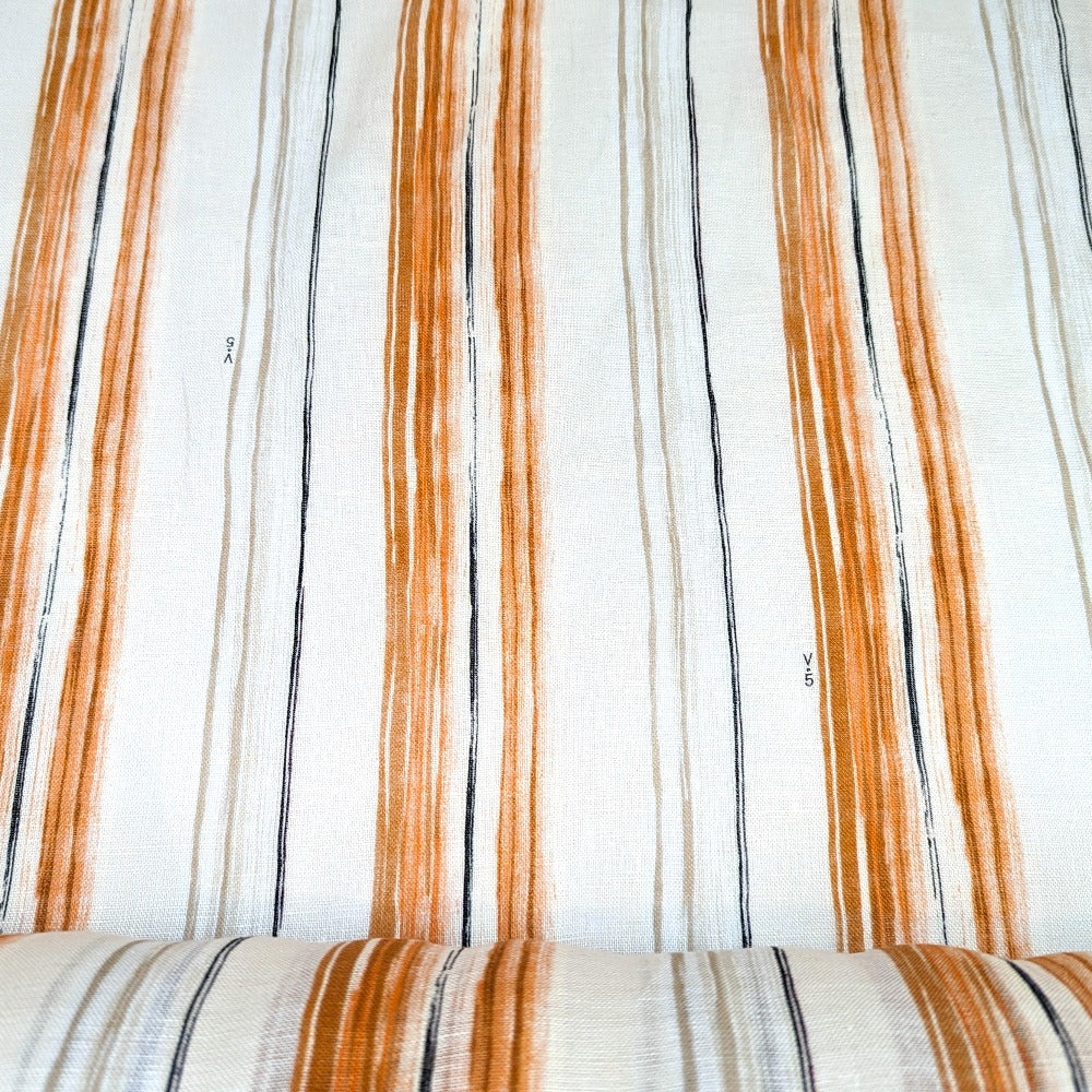 Dead Stock - Stripe Linen - Indigo/Rust